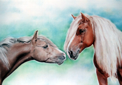 Bildnis der Pferde